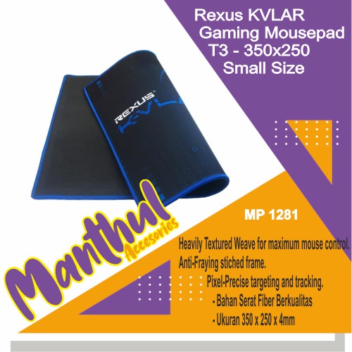 Rexus KVLAR Gaming Mousepad - T3 - 350x250 Small Size