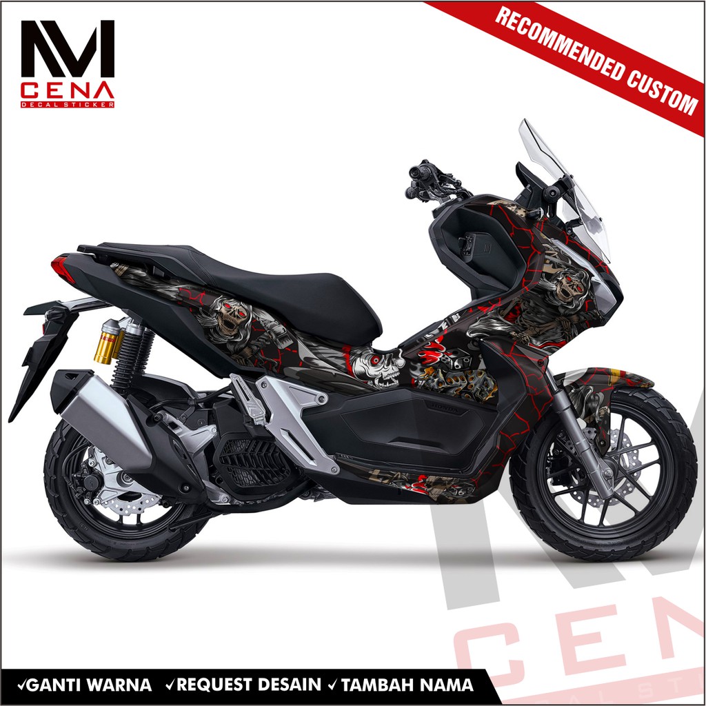 Sticker DECAL Honda ADV 150 full body, Sticker ADV, Sticker ADV 150 ,striping ADV 150 skull