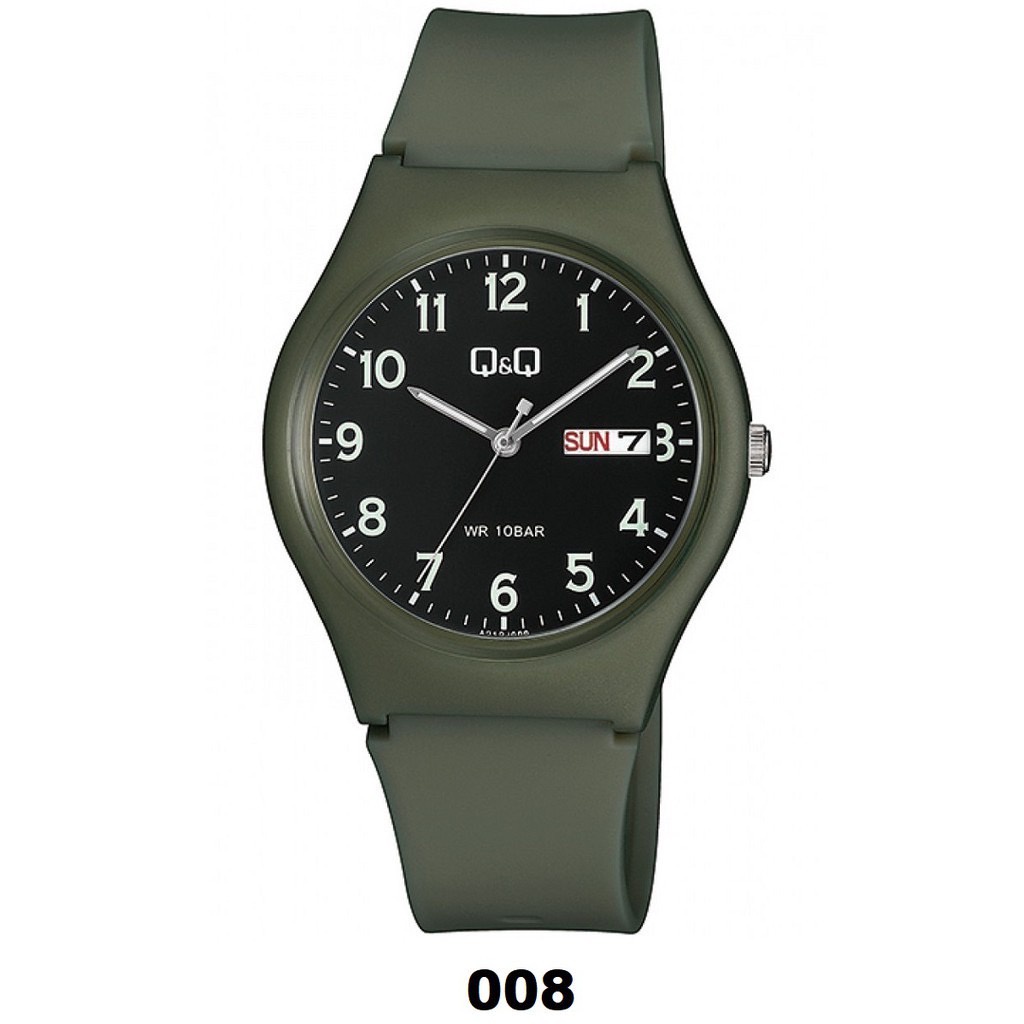 Q&amp;Q QQ QNQ Daydate Display A212 A212J 004Y - 012Y Analog Original Watch Jam Tangan Unisex