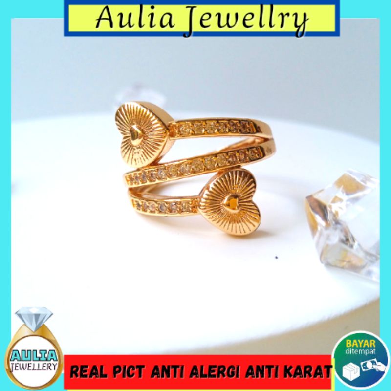 CINCIN EMAS PERHIASAN WANITA CINCIN XUPING CINCIN PERAK CINCIN TITANIUM