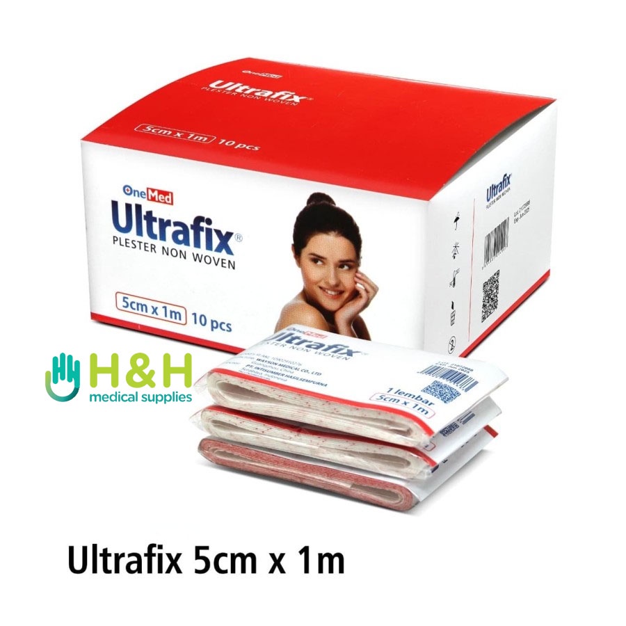 Ultrafix 5 cm x 1 m / Plester / Plester Penutup Luka / Plester Non Woven / Handsaplast / Perban Luka