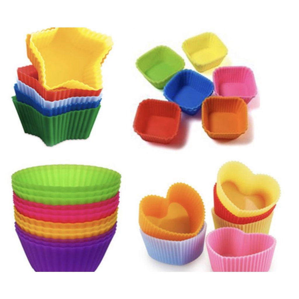 Jual Cetakan Kue Cupcake Muffin Cups Jelly Silicone | Shopee Indonesia