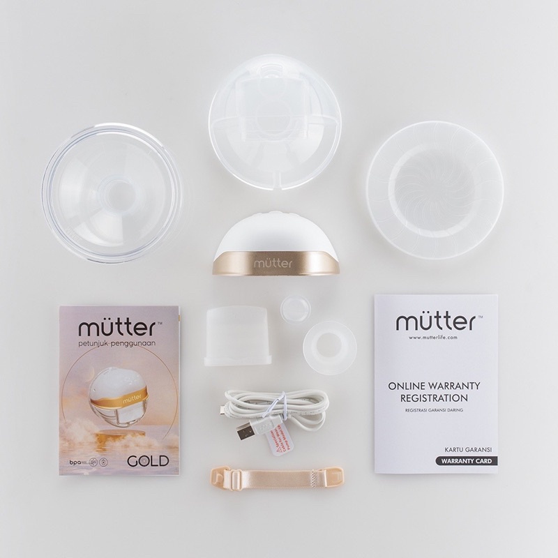 Mutter Gold Handsfree Wearable Breastpump Pompa Asi