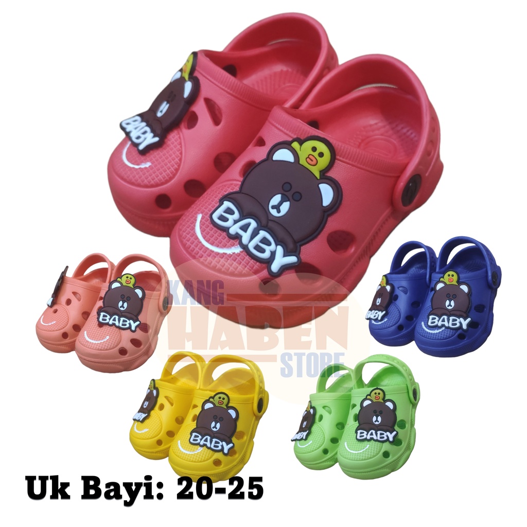 sandal baim Anak beruang, sandal bayi lucu murah, Sandal Dulux 355E 20-25