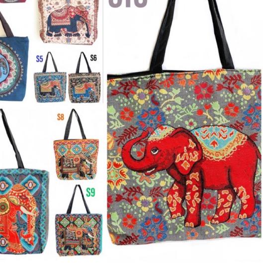 ♕ Tas tote bag wanita besar kanvas thailand import ➴