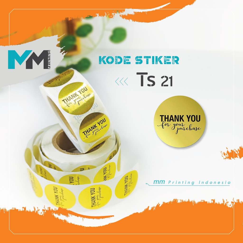 [20pcs] Stiker Thank You/Stiker terima kasih/stiker segel/Stiker segel kemasan [Part 2]-TS21 (Isi 20 pcs)