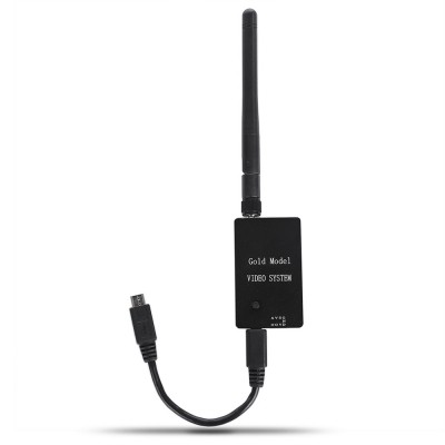 Gold Model 5.8G 150CH OTG FPV Receiver Engine dengan Kekuatan Sinyal OSD untuk Tablet Smartphone
