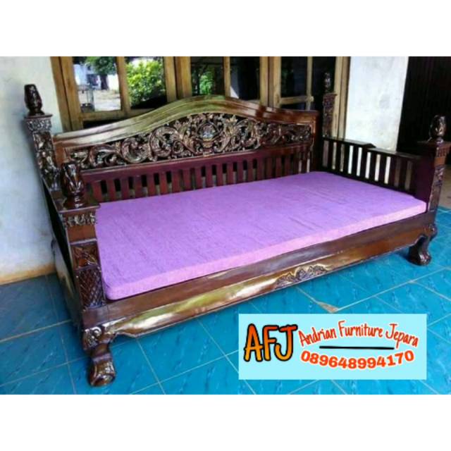 Bangku bale bale jati plus busa dudukan tebal