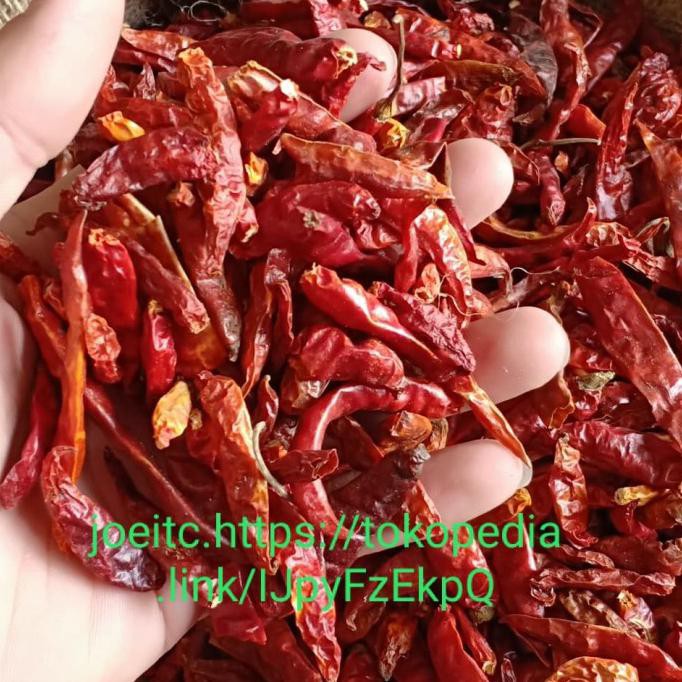 

terlaris01 CABAI KERING RAWIT/TEJA IMPORT.SUPER PEDAS DAN TANPA TANGKAI
