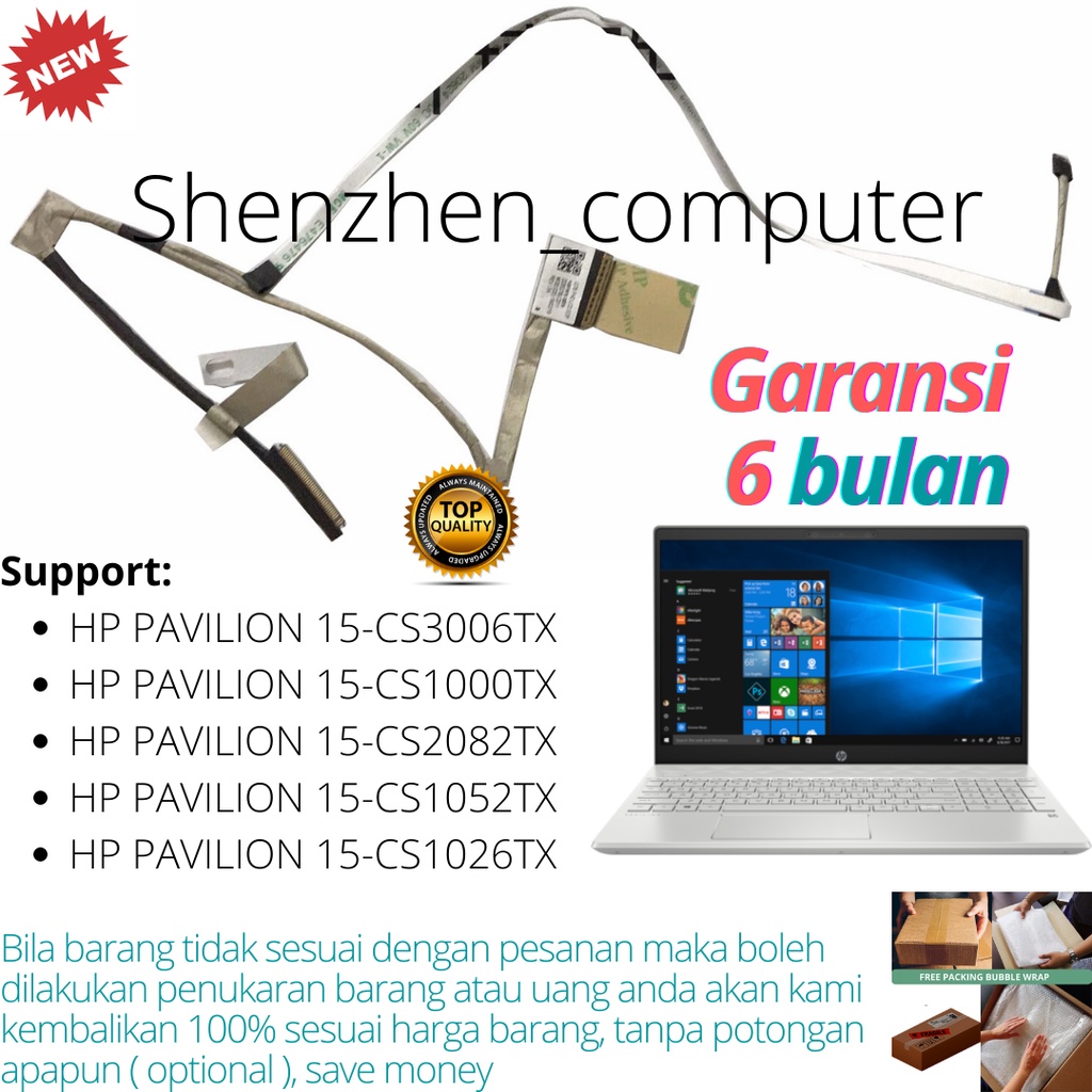 Kabel cable LCD Laptop HP pavilion 15-cs3006tx 15-cs1000tx 15-cs2082tx 15-cs1052tx 15-cs1026tx new o