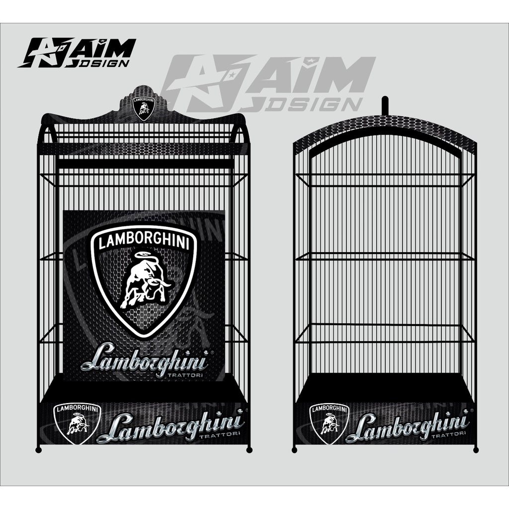 STICKER KANDANG EBOD KOTAK BARONG / DECAL SANGKAR BURUNG KOTAK lamborghini spiderman
