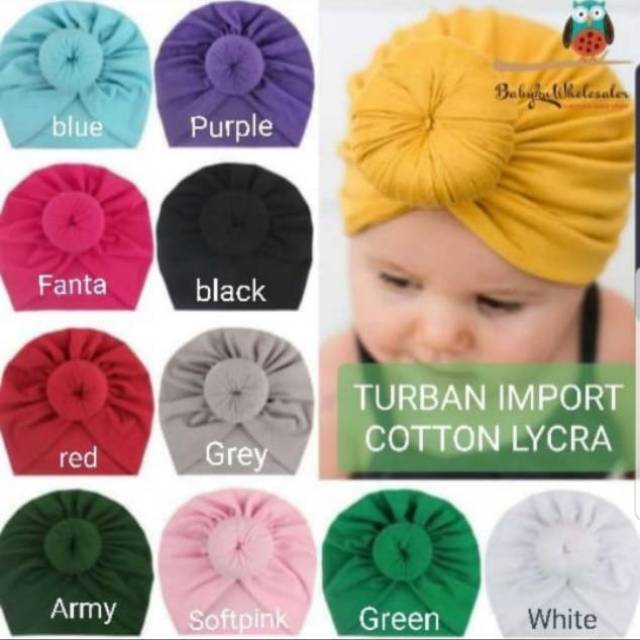 Topi Turban anak perempuan top baby hat girl / beanie hat topi anak cewek