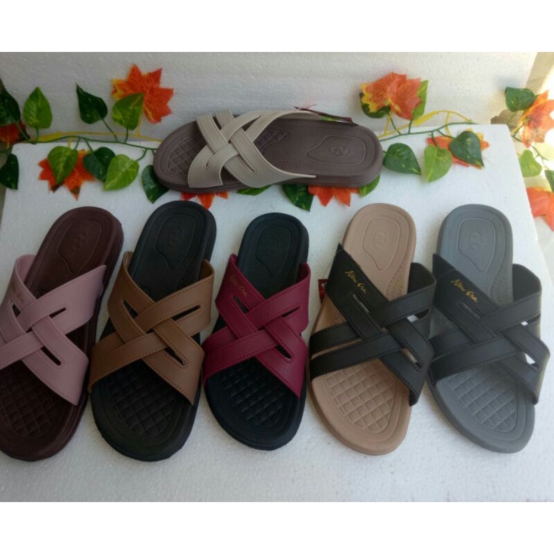 Sandal Wanita Slop Karet New Era LB E 11004 Sandal Silang