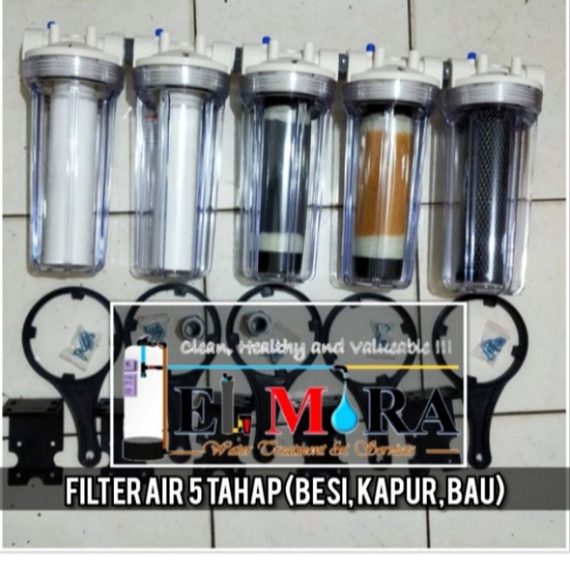 Filter Air Sumur 5 tahap (kapur,bau,besi,keruh)