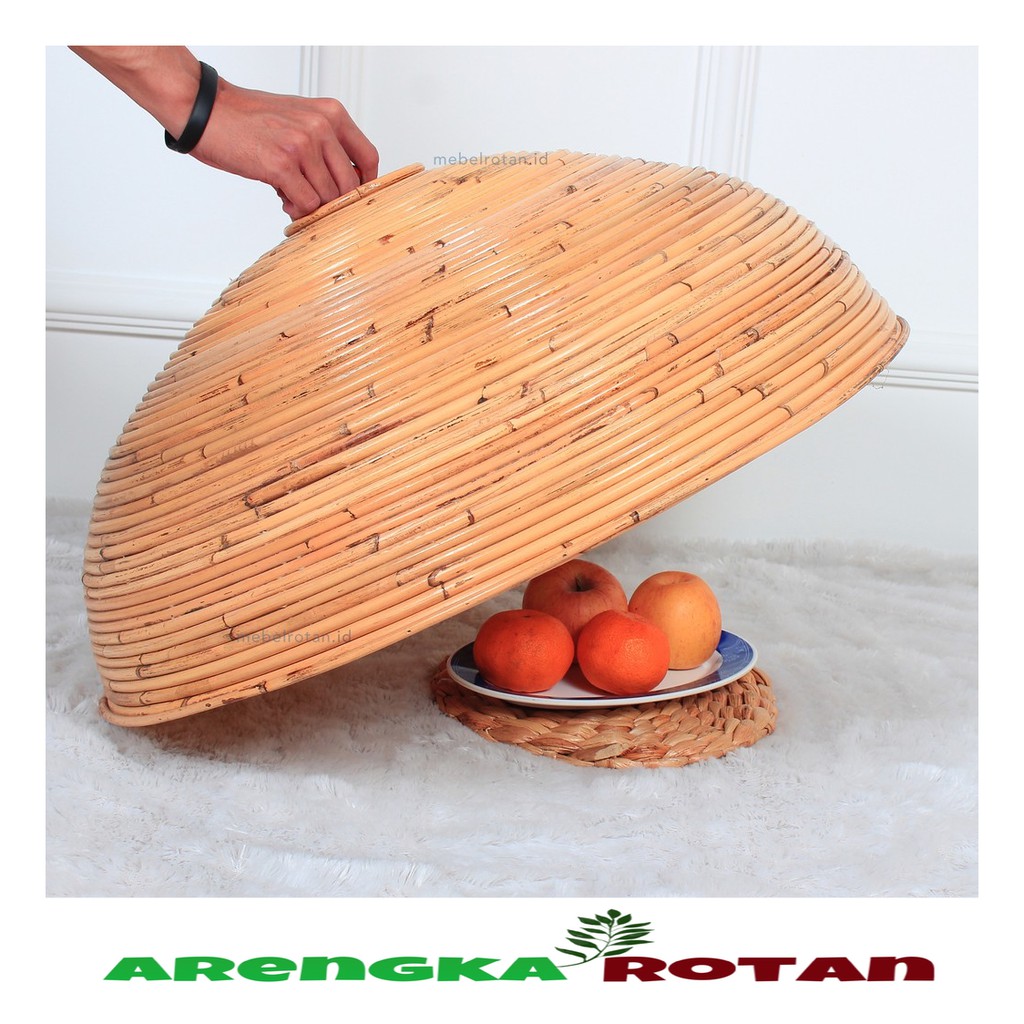 TUDUNG SAJI BUNDAR ROTAN ALAMI FINJER | TUTUP MAKANAN | FOOD COVER  Import