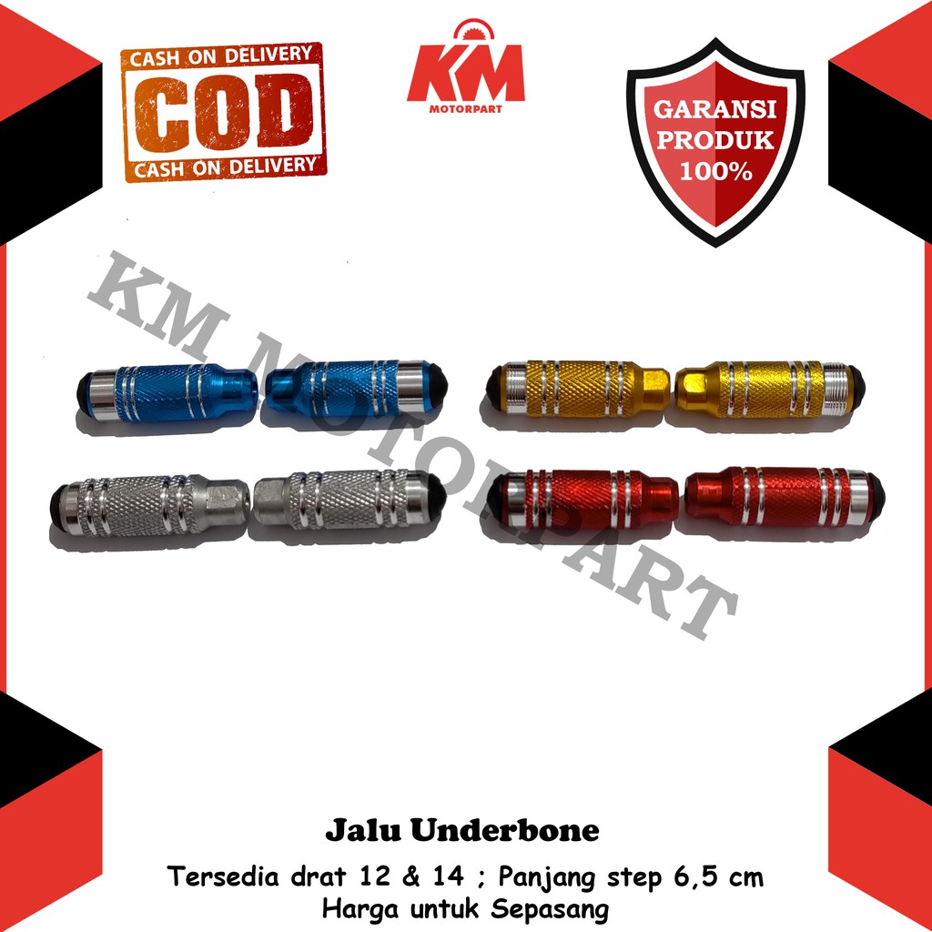 Jalu Underbone Baut 12 dan 14 FootStep Step Foot Step Pijakan Kaki Motor Beat Vario Mio Supra Mx