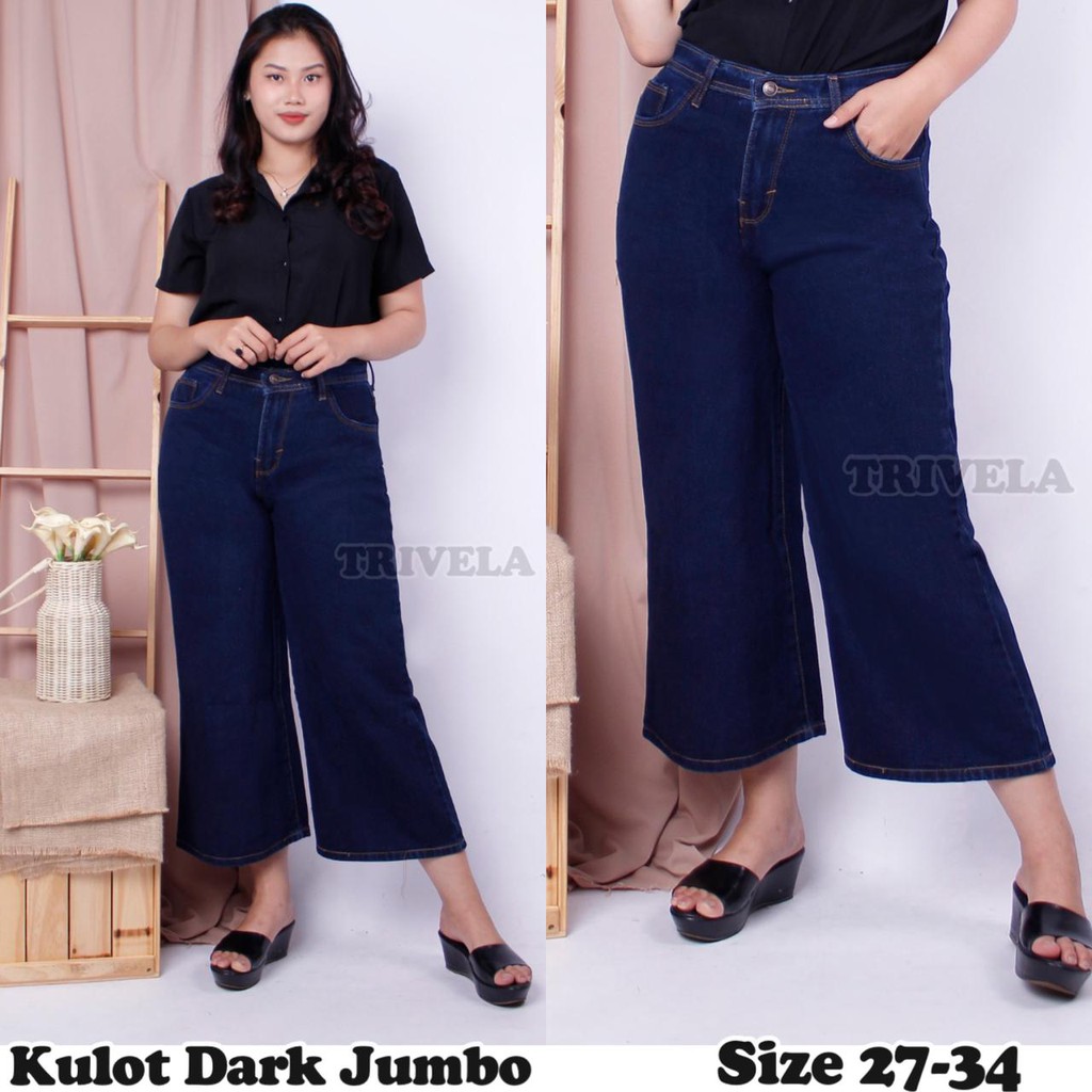 Kulot Jeans Dark Blue Jumbo