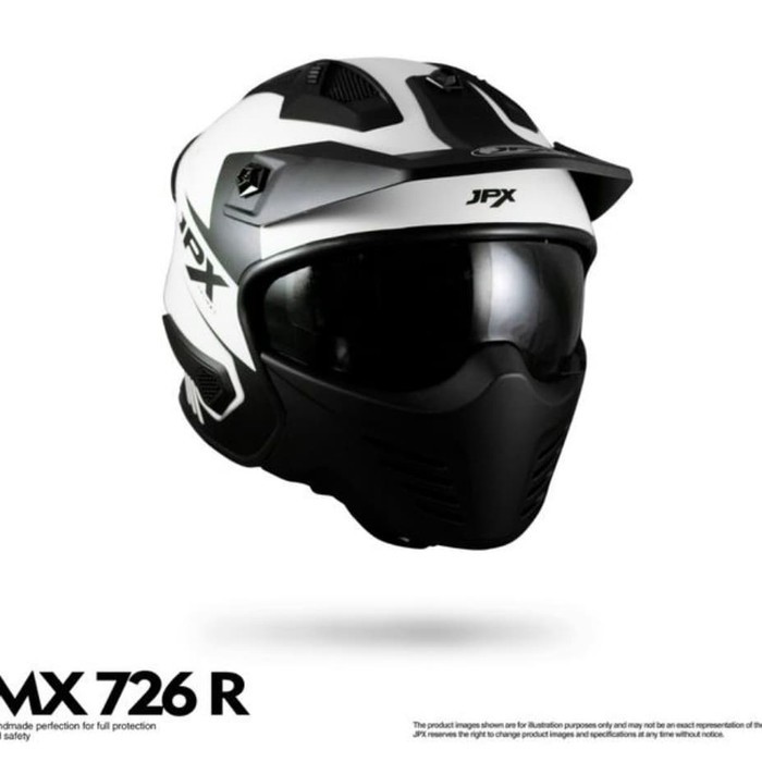 Helm JPX Supermoto MX 726R Putih