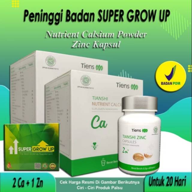 Super Grow Up Peninggi Badan Tiens Original - Supergrow Susu Kalsium Tiens Kota Makassar