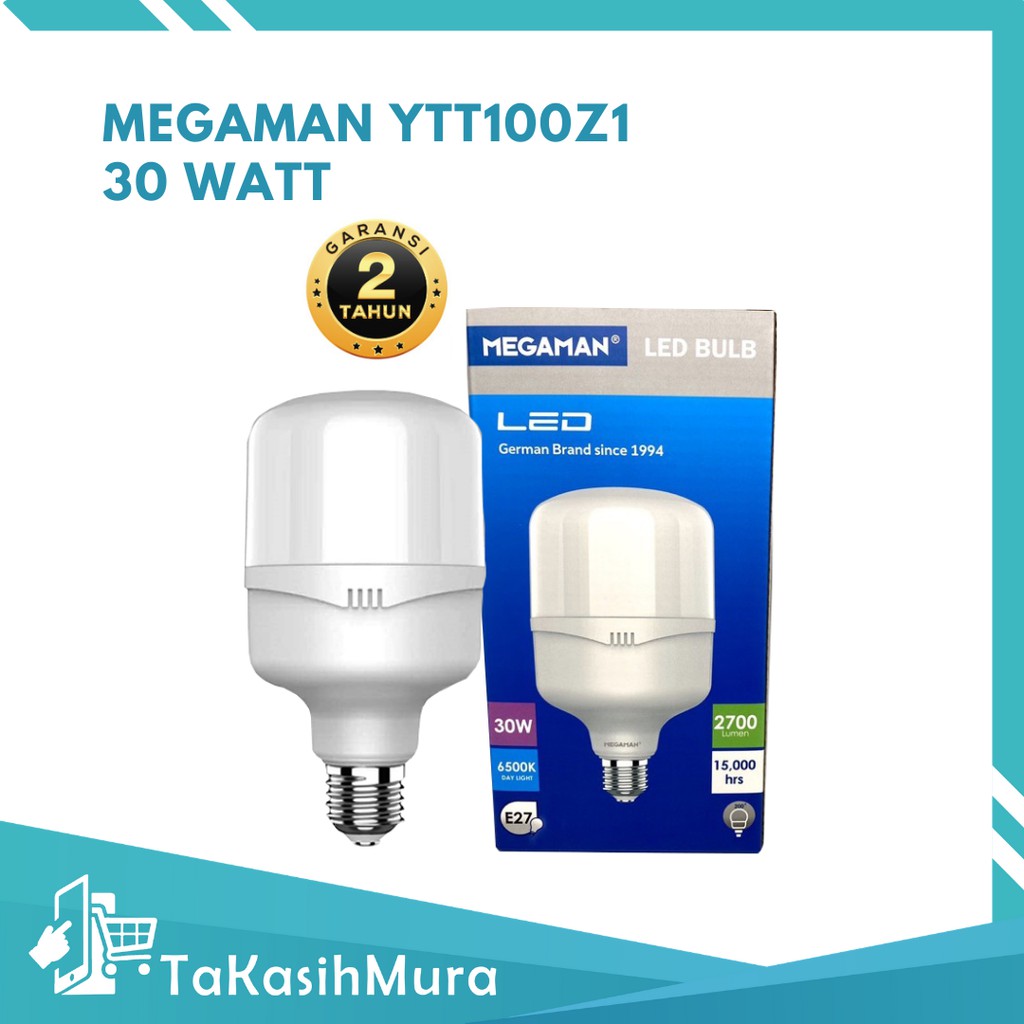 Megaman YTT100Z1 LED Bulb 30W 6500K Megamen T-Bulb Bohlam Lampu Original