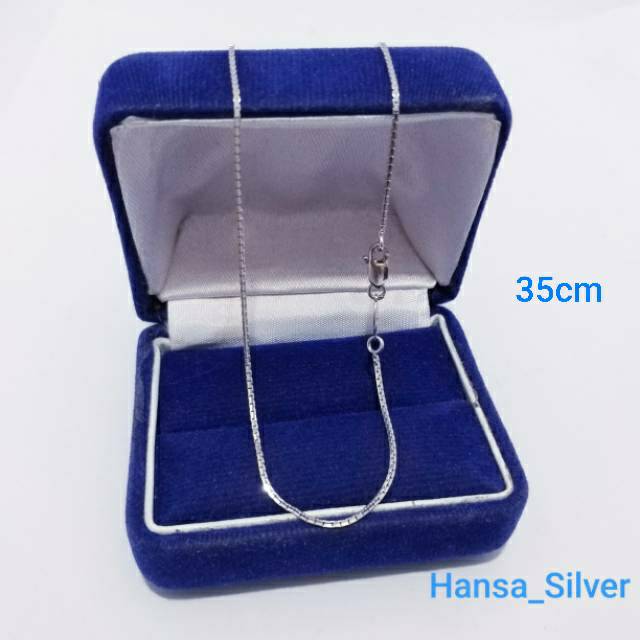 Kalung Perak Anak Asli Silver 925 Lapis Emas Putih Italy Santa