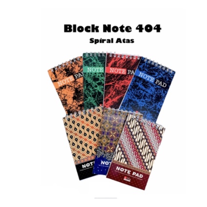 

Notes Kecil 404 Spiral Atas / Buku Note Kecil / Block Note / Buku Catatan Kecil