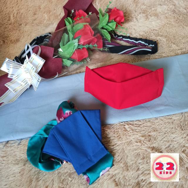 masker kain polos |A011| masker kain evo 3D | hijab | masker kain 3ply