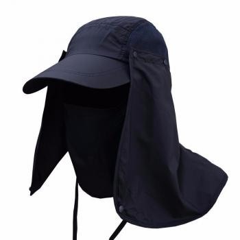 (COD) FLYMALL Topi Memancing Tentara Jepang Anti UV Matahari Biru Import