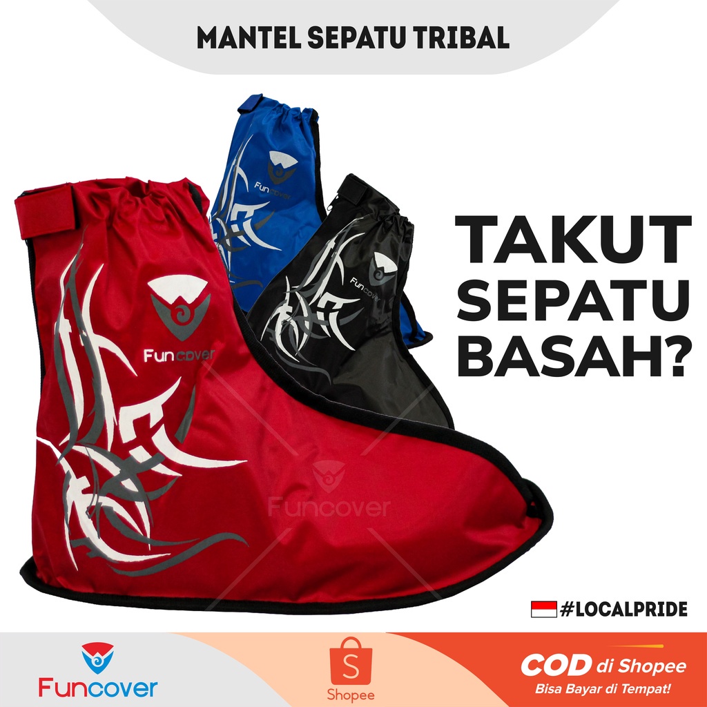 Jas Hujan Sepatu Anti Air Seleting FUNCOVER Untuk Anak dan Dewasa