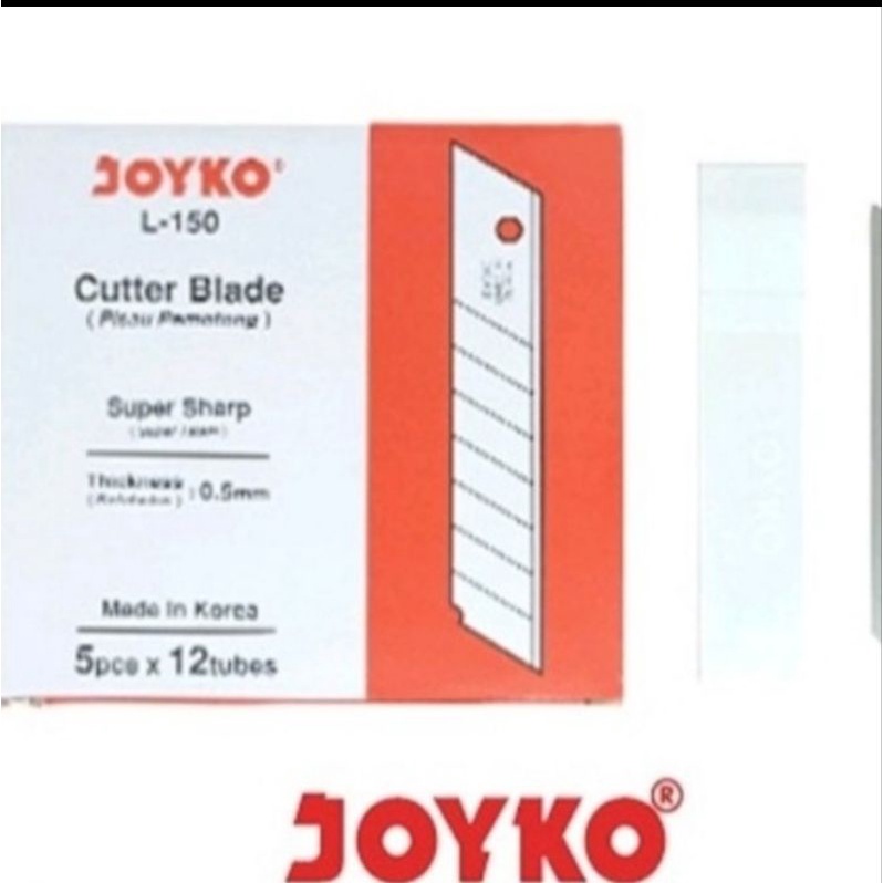 

ISI CUTTER BLADE REFILL ISI PISAU PEMOTONG JOYKO L-150 / 1 TUBE ISI 5