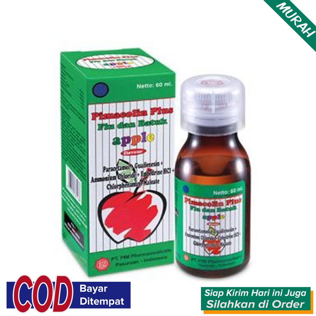 

Obat Batuk Sesak nafas Pengencer Dahak AMPUH ~ Pimacolin Plus Apple sirup 60ml