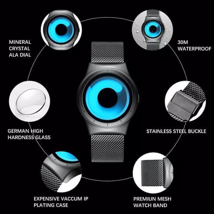 Top Best Seller     Jam Tangan Pria Wanita BIDEN Bisnis Kemewahan - Biru