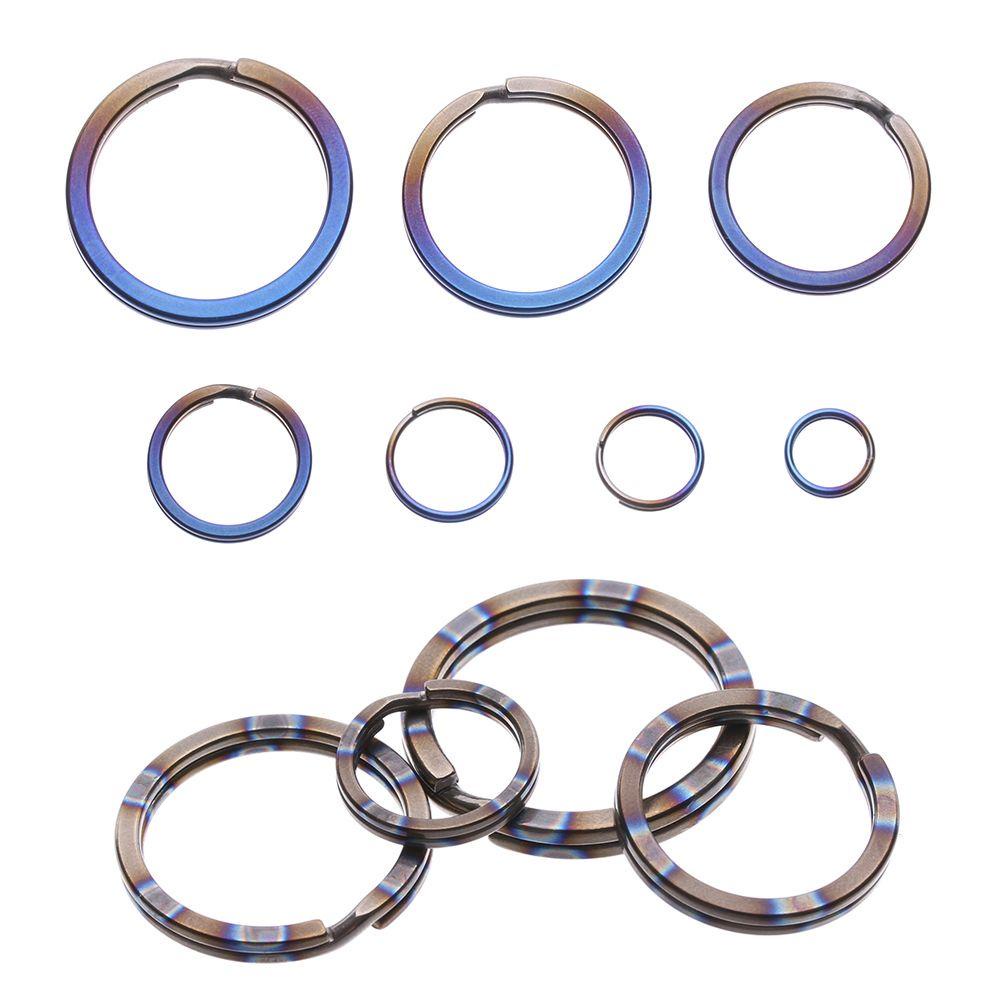 Wonder1/2pcs EDC Gantungan Kunci10~32mm Titanium Alloy Camping Travel Barang Gantungan Kunci