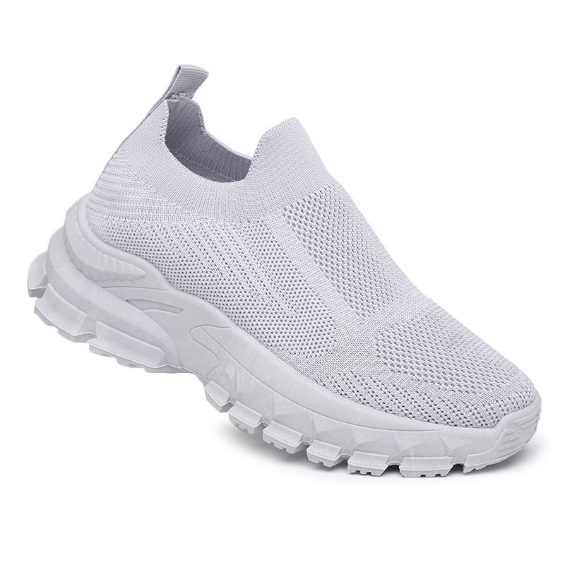 [GROSIR][COD] SEVEN_DAY SEPATU RAJUT SLIP ON WANITA OLAHRAGA TANPA TALI SPORT SHOES ABU FZ-189