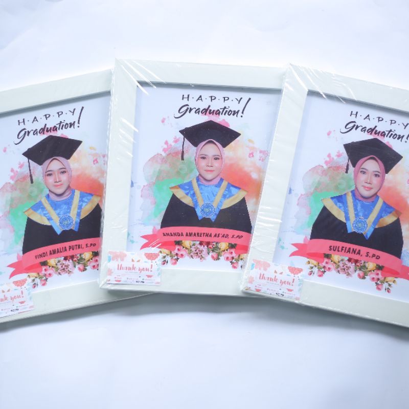 Termurah Bingkai Foto Kado Ucapan Wisuda Ulang Tahun Aqiqah Wedding Prewedding Anniversary Ukuran 10