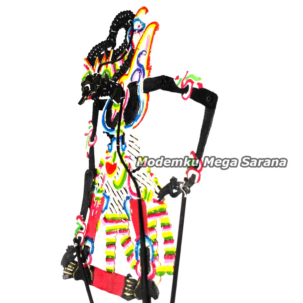 Wayang Kulit Kidangan Gatotkaca 30cm - Biasa Gagang Bambu