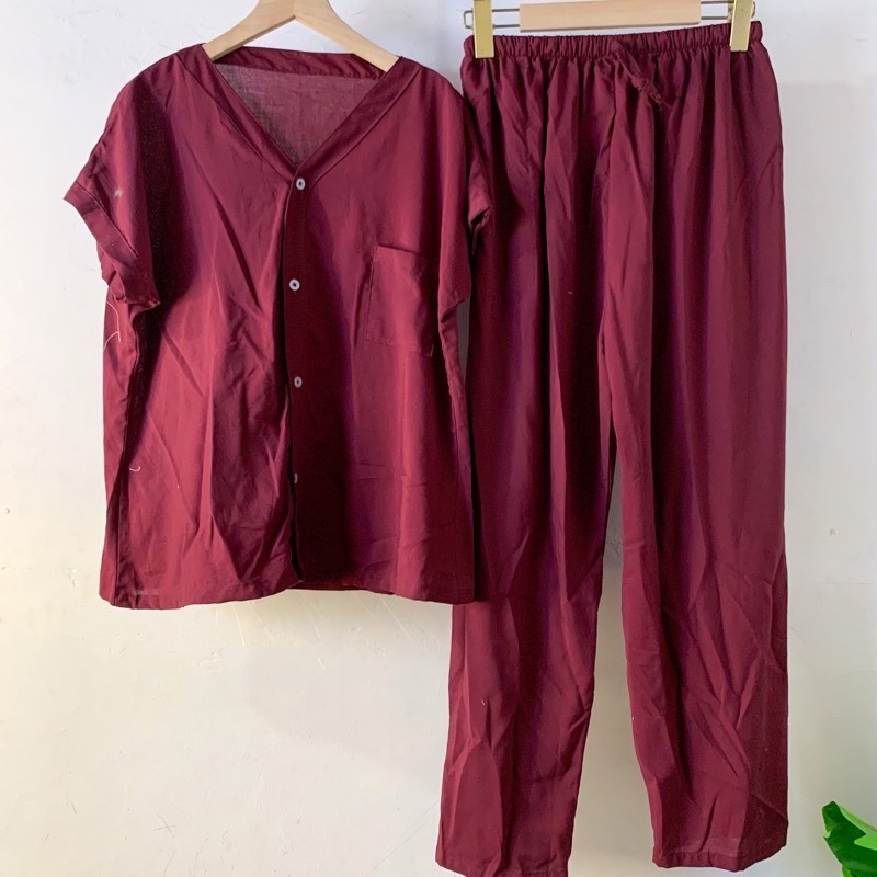 PIYAMA KANCING POLOS | PIYAMA RAYON