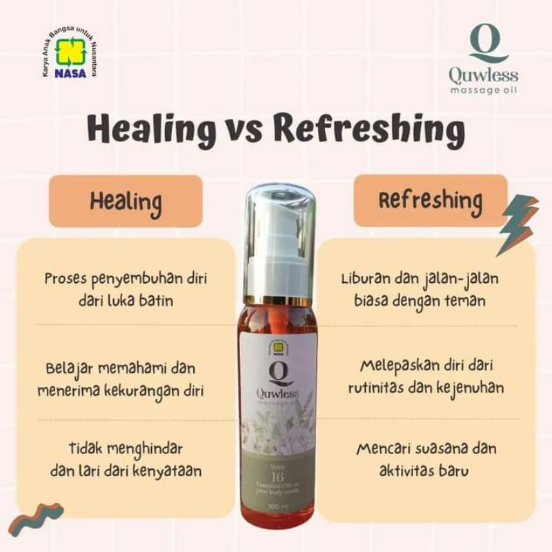 QULMIGO NASA (QUWLESS MASSAGE OIL) minyak gosok praktis