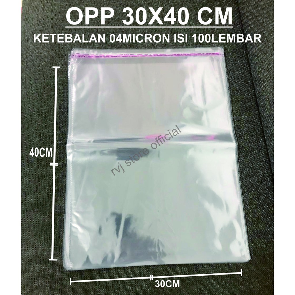 Kantong plastik opp 30x40 / plastik opp seal 2pcs