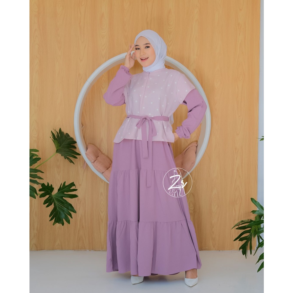 Gamis AULIA dan KAYLA BY ZIRA bordir asli LD 110 muslim maxi dress lebaran baju muslimah ootd fashion etnik motif  busui hamil kuliah pengajian