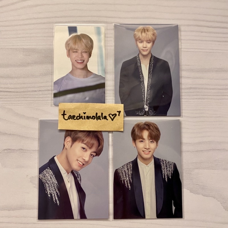 bts pjm park jimin memories 2017 dvd official photocard & mpc wings final jimin jungkook - t. memo17