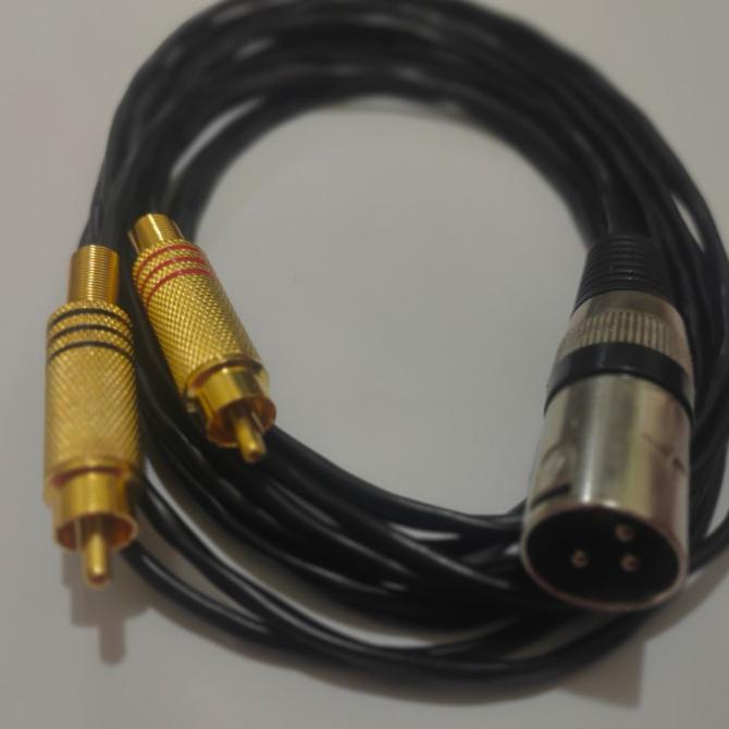 Kabel Jack Mixer Xlr Canon Male To 2 Rca Stereo Termurah