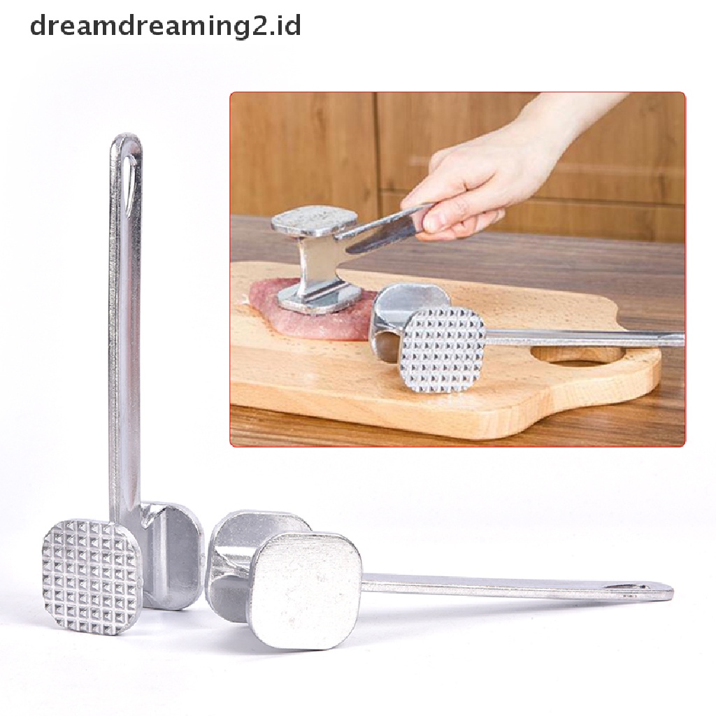 1pc Palu Pelunak Daging Steak Bahan Stainless Steel Untuk Alat Dapur