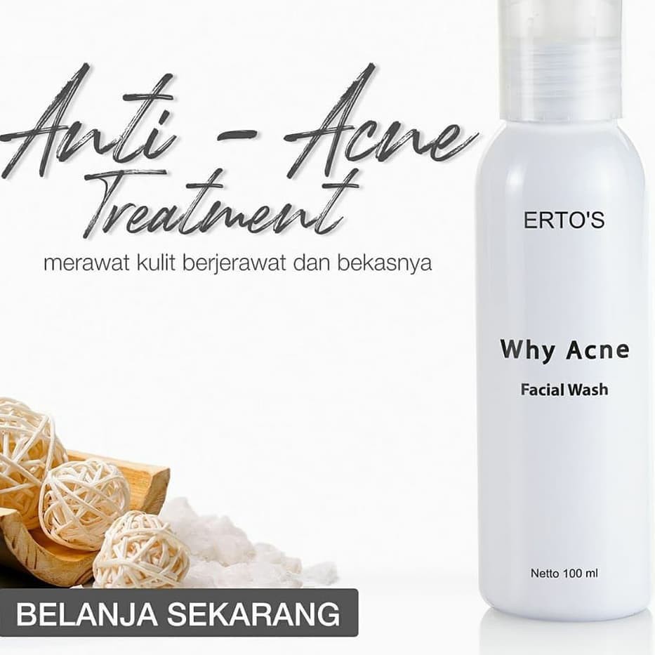 [ORI] Why Acne Facial Wash Membersihkan Kulit Wajah yang Berjerawat dari Sisa Kotoran l BPOM