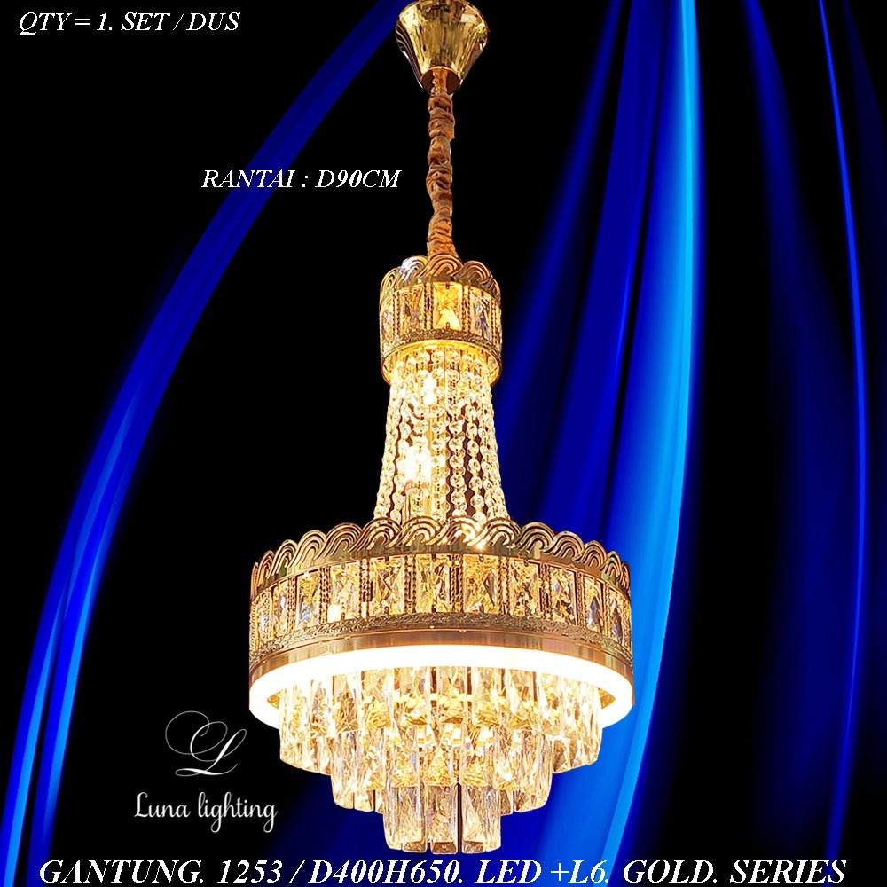 Lampu Gantung Kristal Ruang Tamu 1253 Chandelier