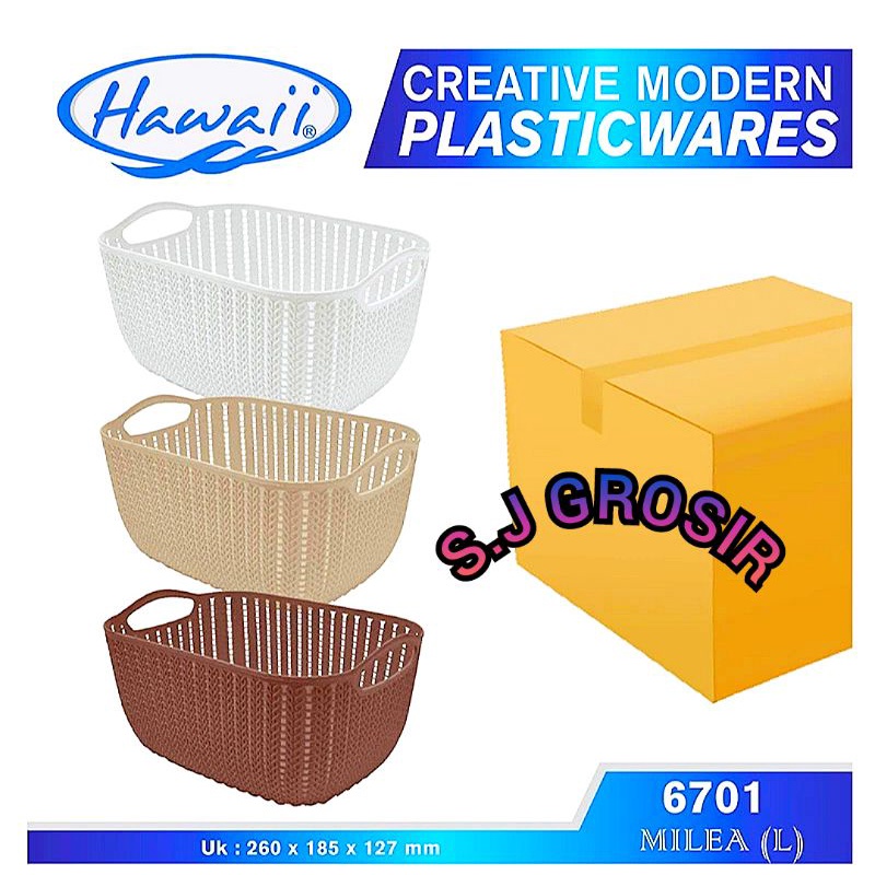 Keranjang Milea Hawaii / Keranjang Serbaguna / Hawaii Milea Keranjang Serbaguna / Keranjang Milea Si
