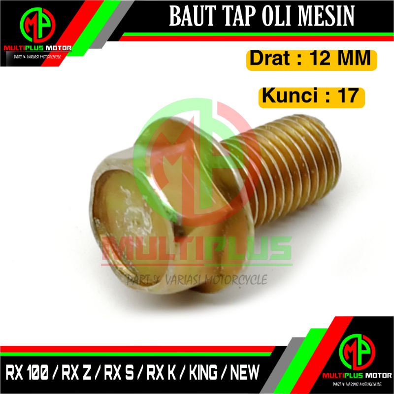 Baut tab tap kuras oli mesin RX 100,RX 125,RX Z,RX S,RX SPESIAL,RXK,RX K,RX KING,RX KING NEW