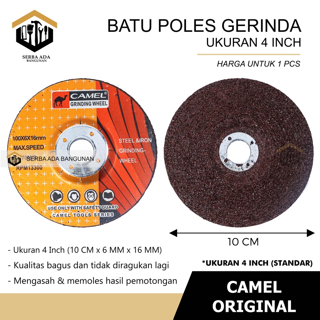 BATU POTONG WD POLES Mata Gerinda Batu 4 inch x 6 mm nippon / ASLI 100% GARANSI UANG KEMBALI