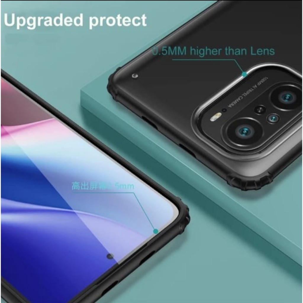 Frosted TRITONE Anti Crack Baby Skin POCO F3 case cover Casing