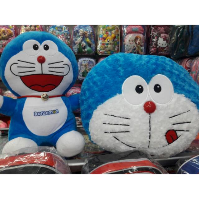 Paket Boneka Doraemon Besar dan Bantal Kepala Doraemon Jumbo